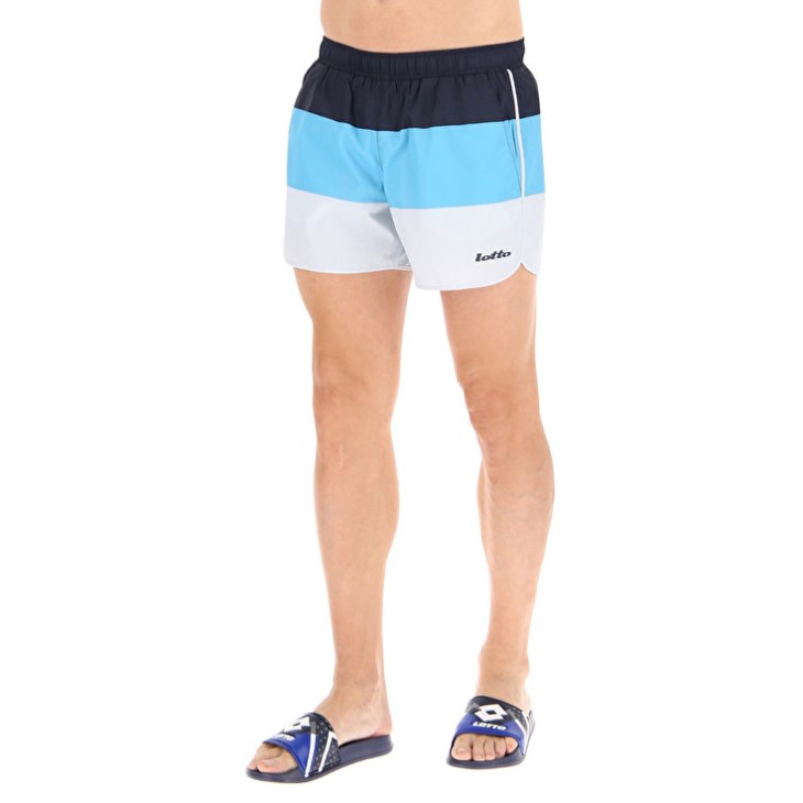 Men Lotto Beach Color Swim Shorts Blue | GU461616W6