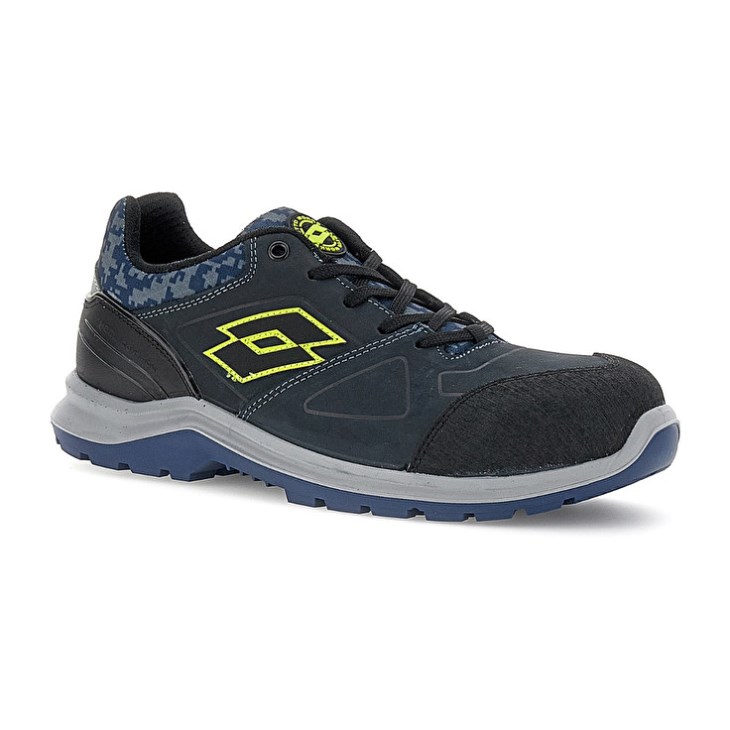 Men Lotto Hit 200 S3 Safety Shoes Blue / Black / Green | LH720962B6