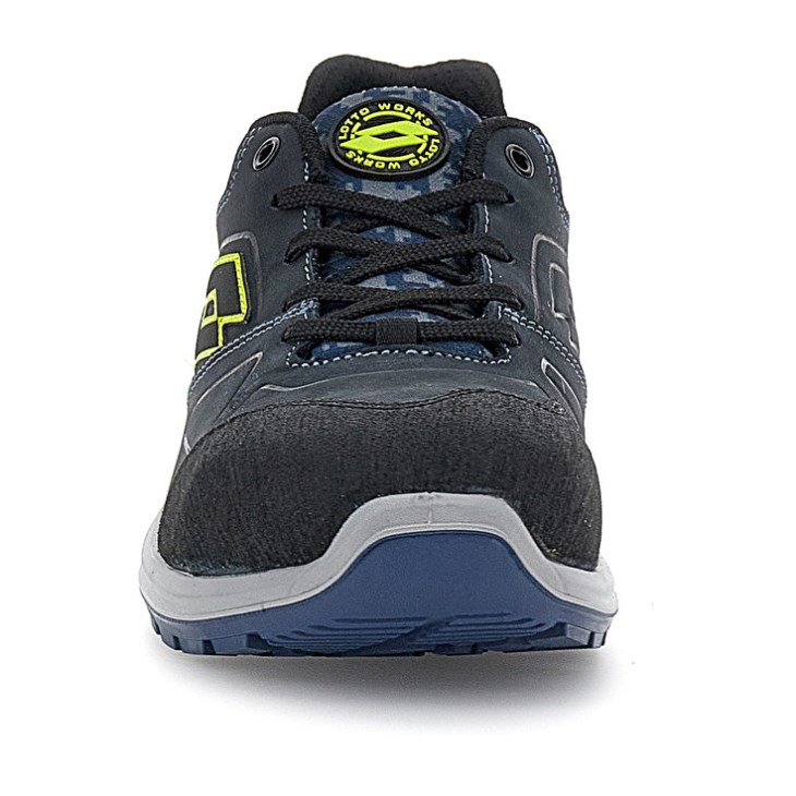 Men Lotto Hit 200 S3 Safety Shoes Blue / Black / Green | LH720962B6