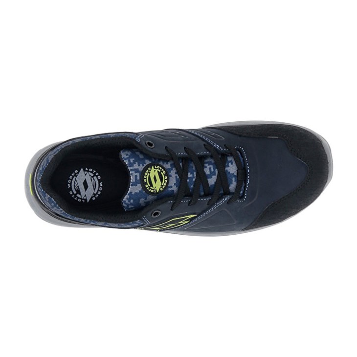 Men Lotto Hit 200 S3 Safety Shoes Blue / Black / Green | LH720962B6