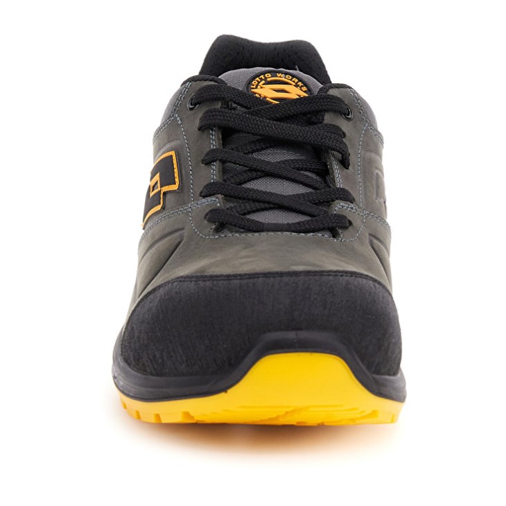Men Lotto Hit 250 S3 SRC Wr HDRY Safety Shoes Dark Grey / Yellow | KV014121Q8