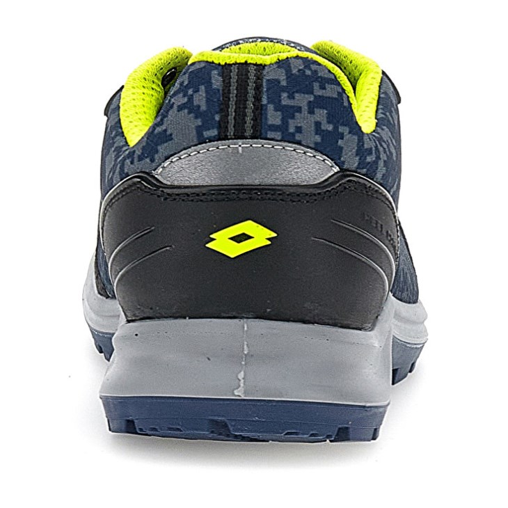 Men Lotto Hit 400 S1P Safety Shoes Blue / Green / Black | KG251455A9