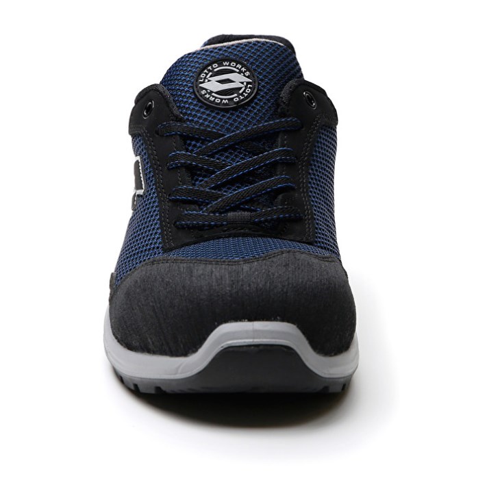 Men Lotto Hit 425 S1P Safety Shoes Blue / Silver | PM982428O9