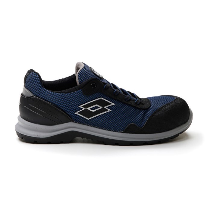 Men Lotto Hit 425 S1P Safety Shoes Blue / Silver | PM982428O9