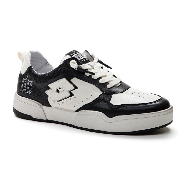 Men Lotto Hoop Stars 1 Sneakers White / Black | FB388588E1