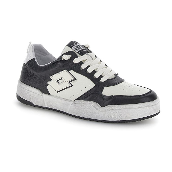 Men Lotto Hoop Stars Block Basketball Shoes White / Dark Grey | ZS757355C5
