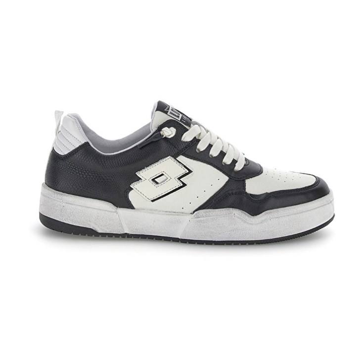 Men Lotto Hoop Stars Block Basketball Shoes White / Dark Grey | ZS757355C5