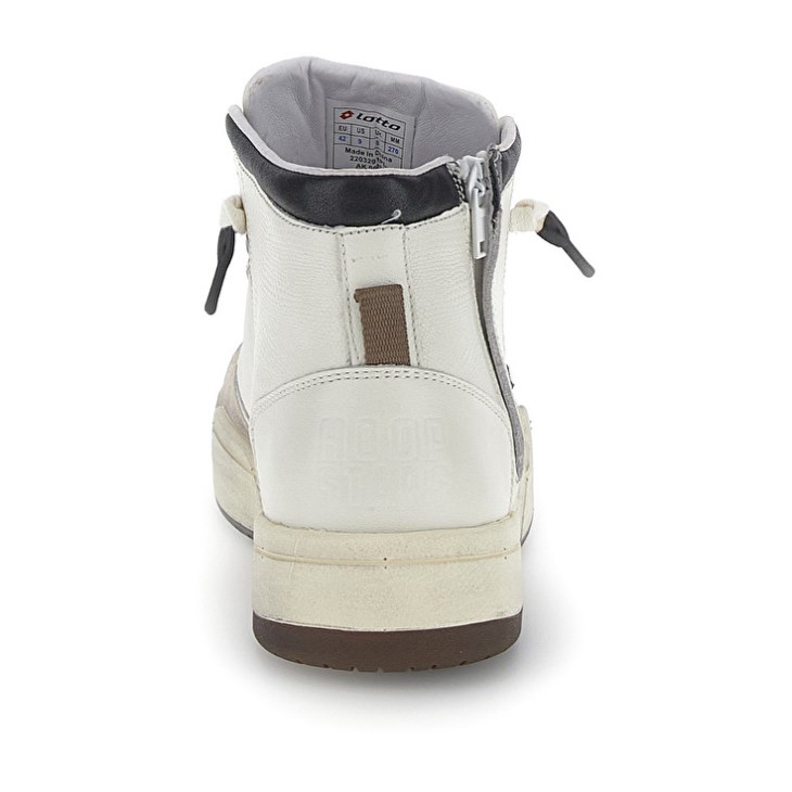 Men Lotto Hoop Stars High Suede Basketball Shoes White | ZV718831C8