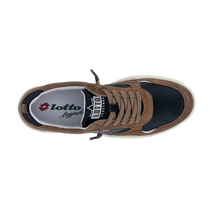 Men Lotto Hoop Stars Suede Sneakers Brown / Black | RT050625F9