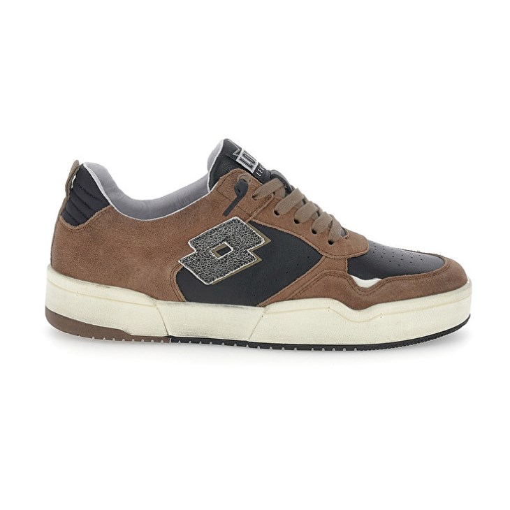 Men Lotto Hoop Stars Suede Sneakers Brown / Black | RT050625F9