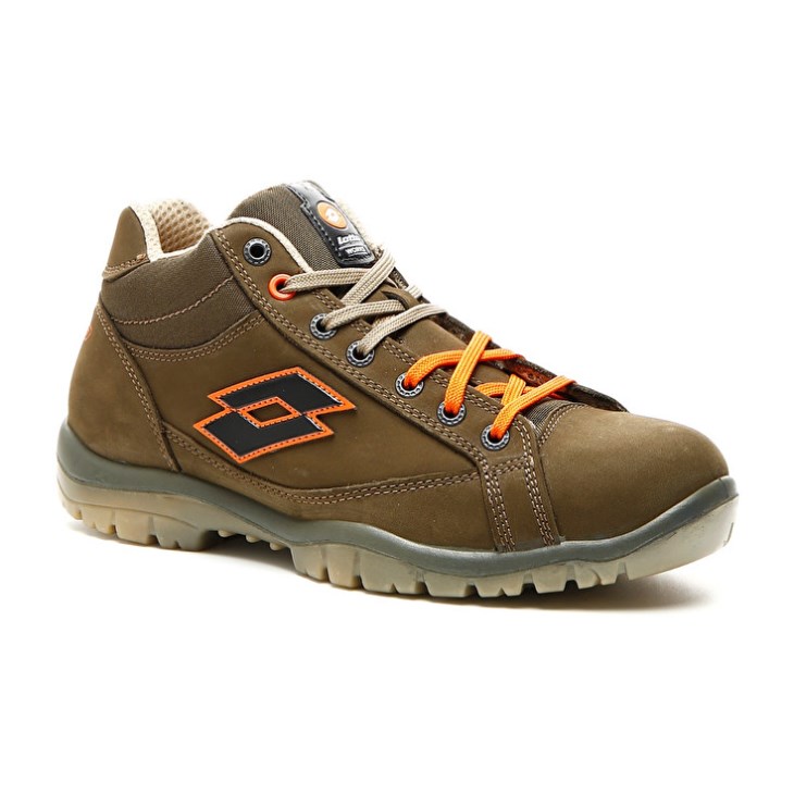 Men Lotto Jump Mid 900 S3 SRC Safety Shoes Olive | NG974847H5