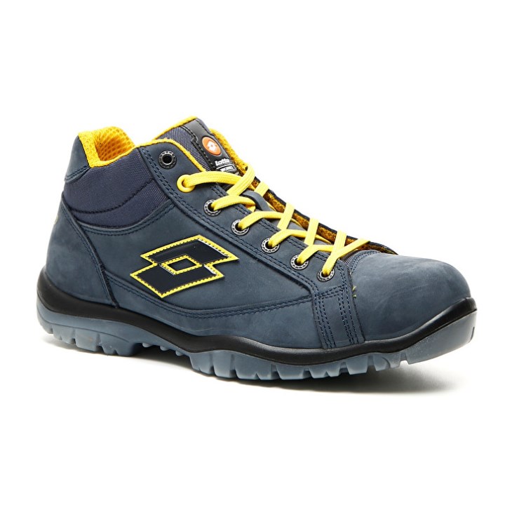 Men Lotto Jump Mid 900 Safety Shoes Dark Grey / Yellow | ZD864346T3
