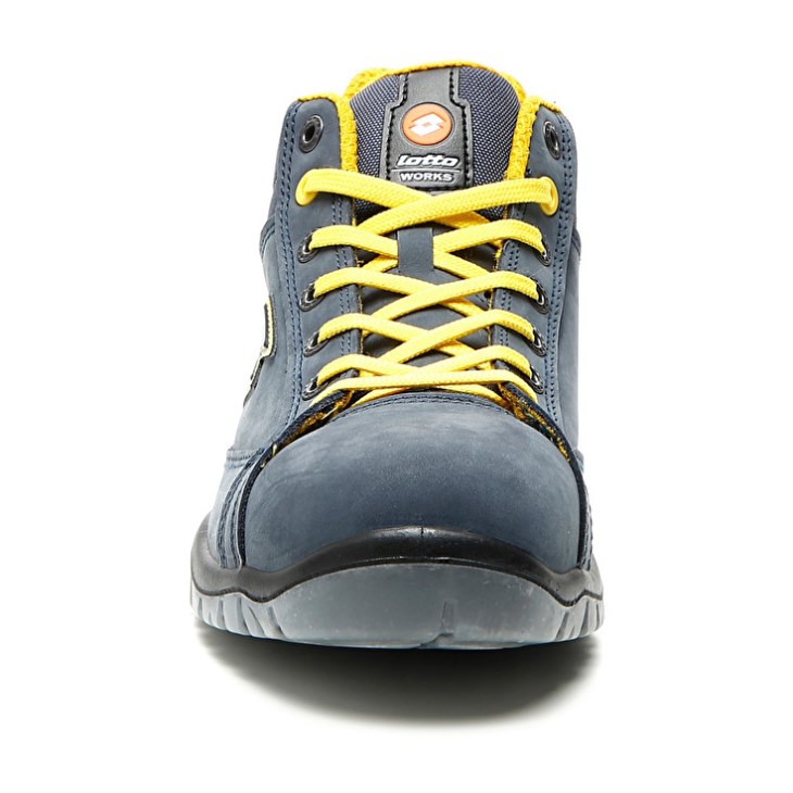 Men Lotto Jump Mid 900 Safety Shoes Dark Grey / Yellow | ZD864346T3