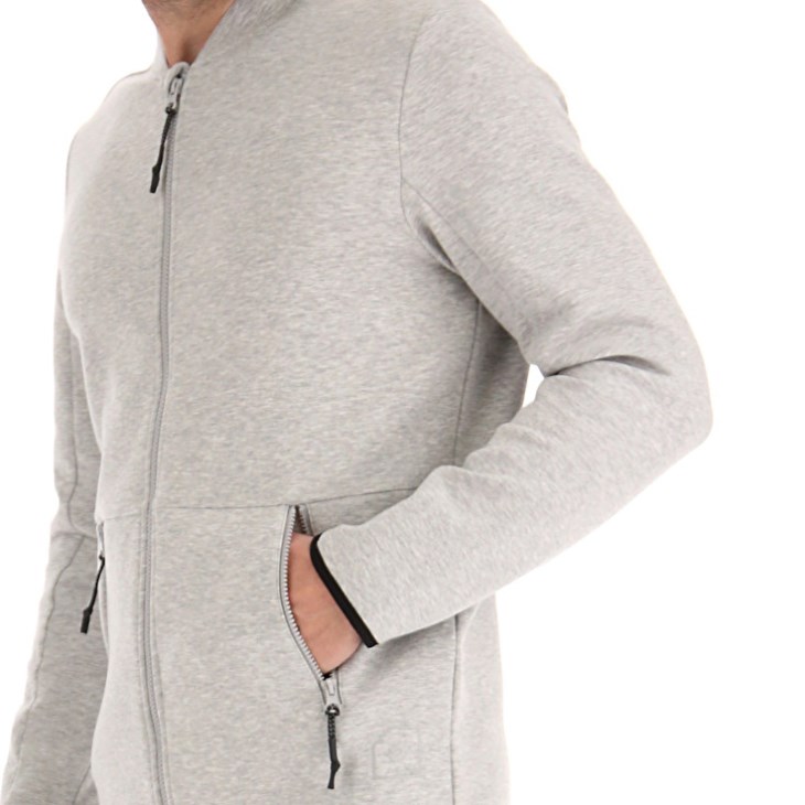 Men Lotto Lab Sports Zip FZ MEL Sweatshirt Grey | VT062096J0