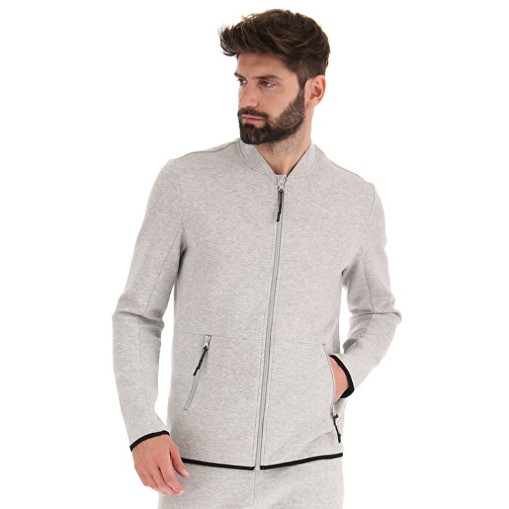 Men Lotto Lab Sports Zip FZ MEL Sweatshirt Grey | VT062096J0