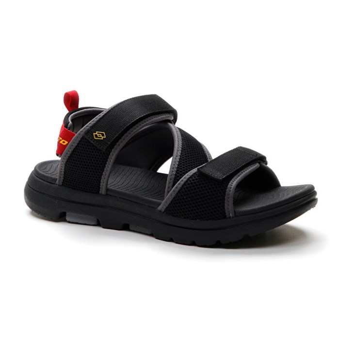 Men Lotto Levante 2 Sandals Black | MV887148B6