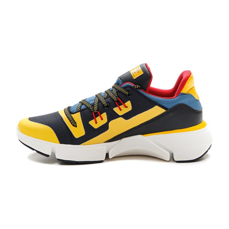 Men Lotto Libra AMF 1 Sports Shoes Black / Gold / Blue | BQ394839S5