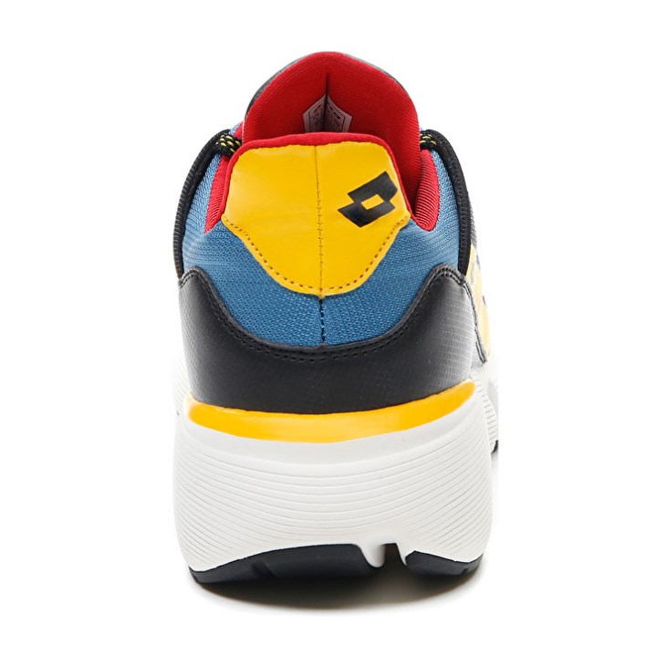 Men Lotto Libra AMF 1 Sports Shoes Black / Gold / Blue | BQ394839S5