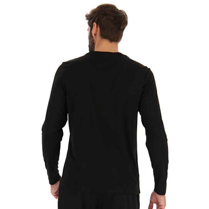 Men Lotto MSP LS T Shirts Black | LI837833H0