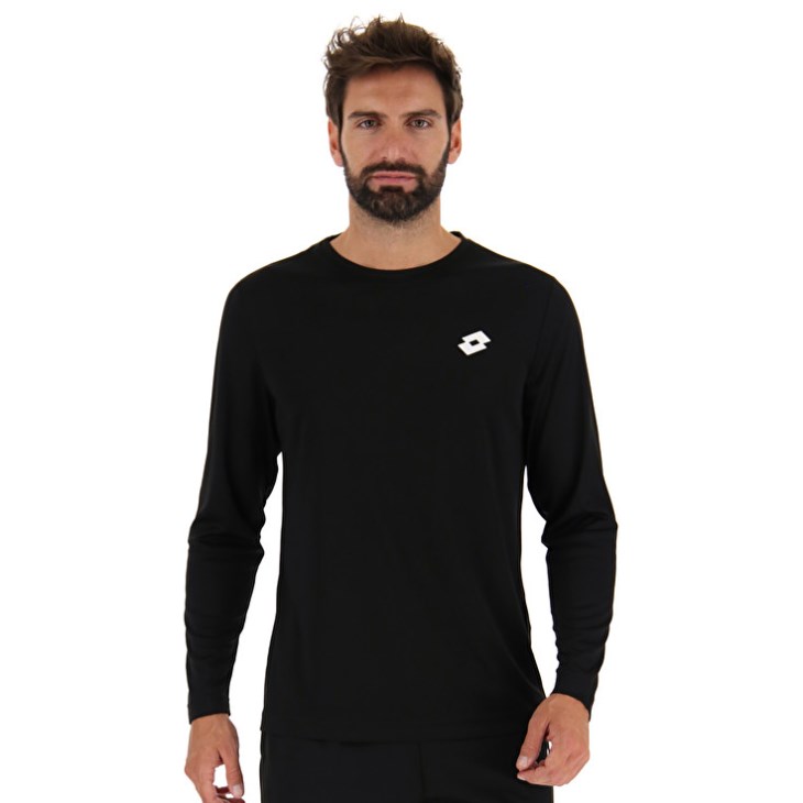 Men Lotto MSP LS T Shirts Black | LI837833H0