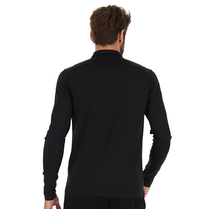 Men Lotto MSP Sports Zip Hz Sweatshirt Black | KF296539J4