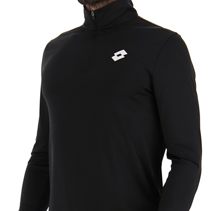 Men Lotto MSP Sports Zip Hz Sweatshirt Black | KF296539J4