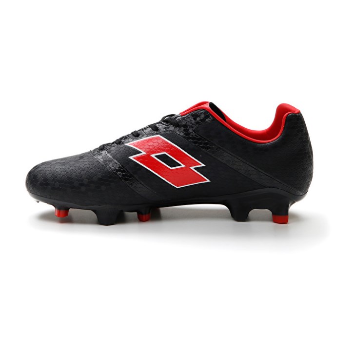 Men Lotto Maestro 700 IV FG Soccer Shoes Black / Red | BV320642J3