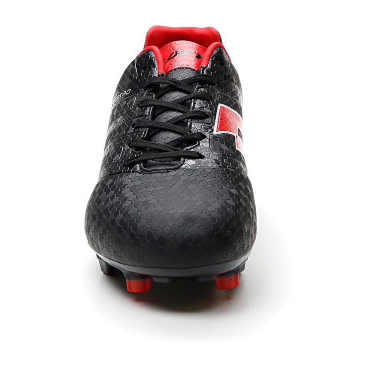 Men Lotto Maestro 700 IV FG Soccer Shoes Black / Red | BV320642J3