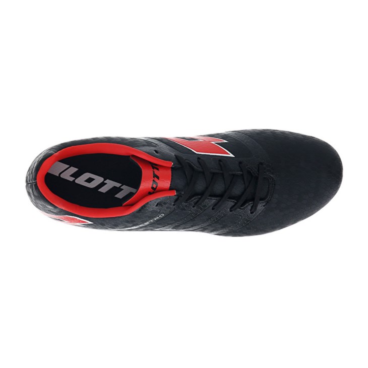 Men Lotto Maestro 700 IV FG Soccer Shoes Black / Red | BV320642J3