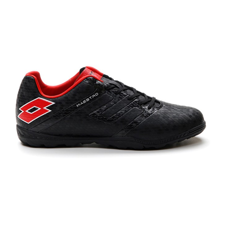 Men Lotto Maestro 700 IV TF Soccer Shoes Black / Red | JW117461F5