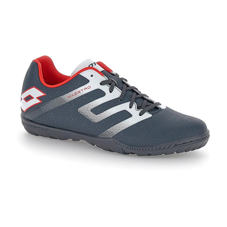 Men Lotto Maestro 700 V TF Football Boots Dark Grey / White | PM445684K1
