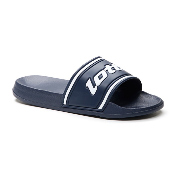 Men Lotto Midway IV Slides Blue / White | GL668926R0