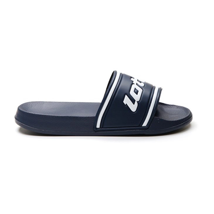 Men Lotto Midway IV Slides Blue / White | GL668926R0
