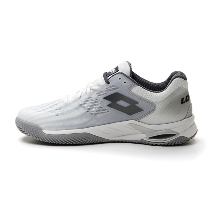 Men Lotto Mirage 100 CLY Tennis Shoes White / Dark Grey / Silver | GH268106T1