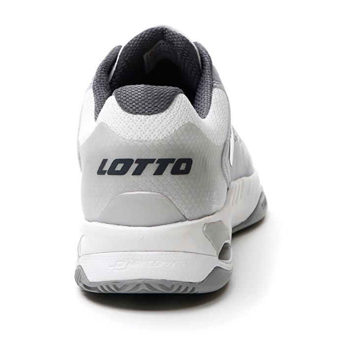 Men Lotto Mirage 100 CLY Tennis Shoes White / Dark Grey / Silver | GH268106T1