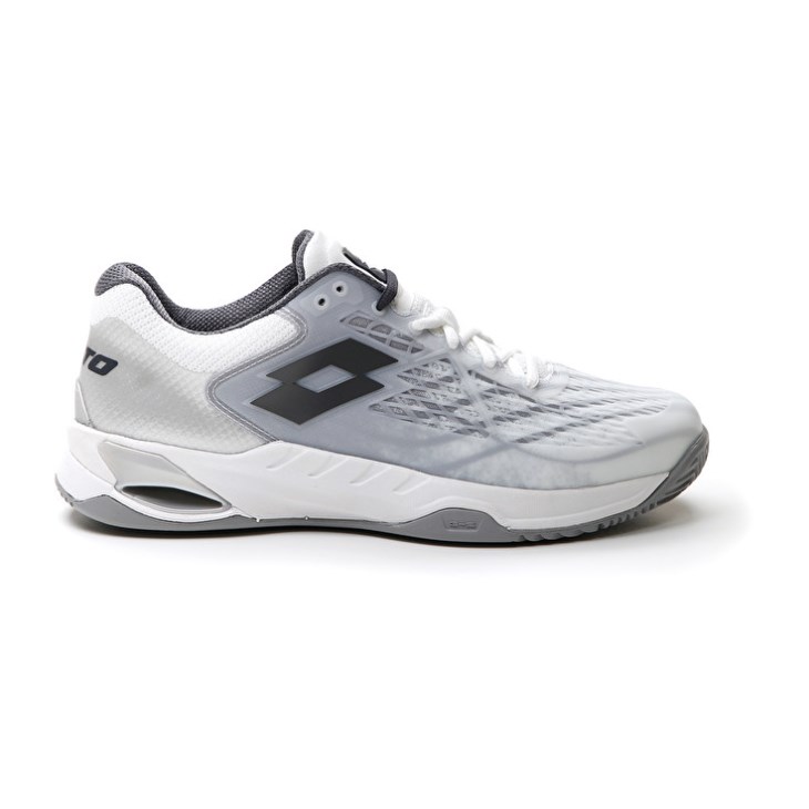 Men Lotto Mirage 100 CLY Tennis Shoes White / Dark Grey / Silver | GH268106T1