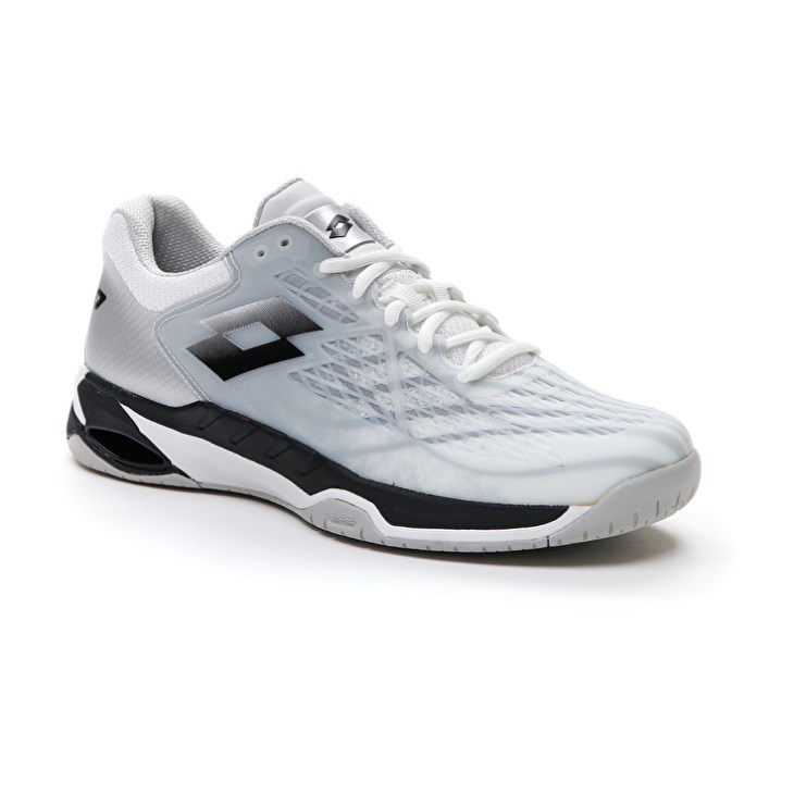 Men Lotto Mirage 100 SPD Tennis Shoes White / Black / Silver | YU175317O3