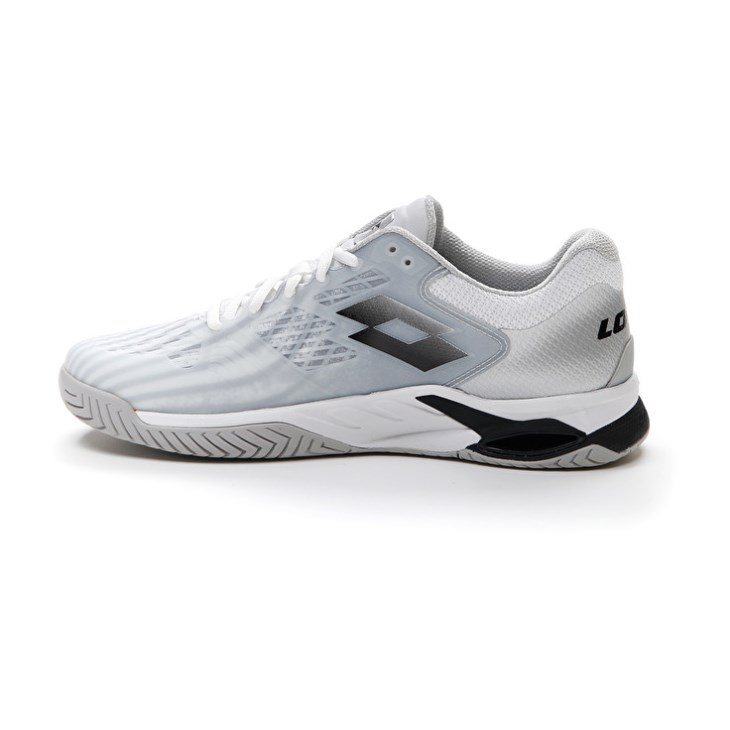 Men Lotto Mirage 100 SPD Tennis Shoes White / Black / Silver | YU175317O3