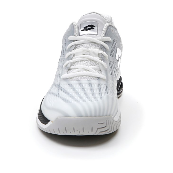 Men Lotto Mirage 100 SPD Tennis Shoes White / Black / Silver | YU175317O3