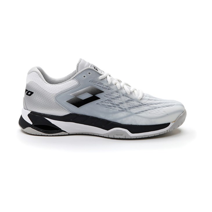 Men Lotto Mirage 100 SPD Tennis Shoes White / Black / Silver | YU175317O3