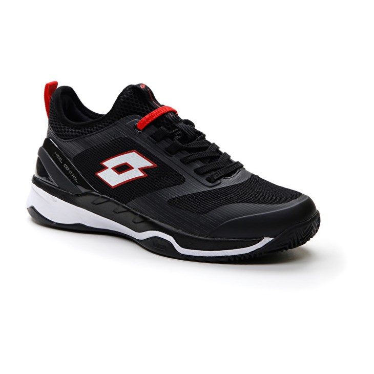 Men Lotto Mirage 200 CLY Tennis Shoes Black / White / Red | KO163556O4