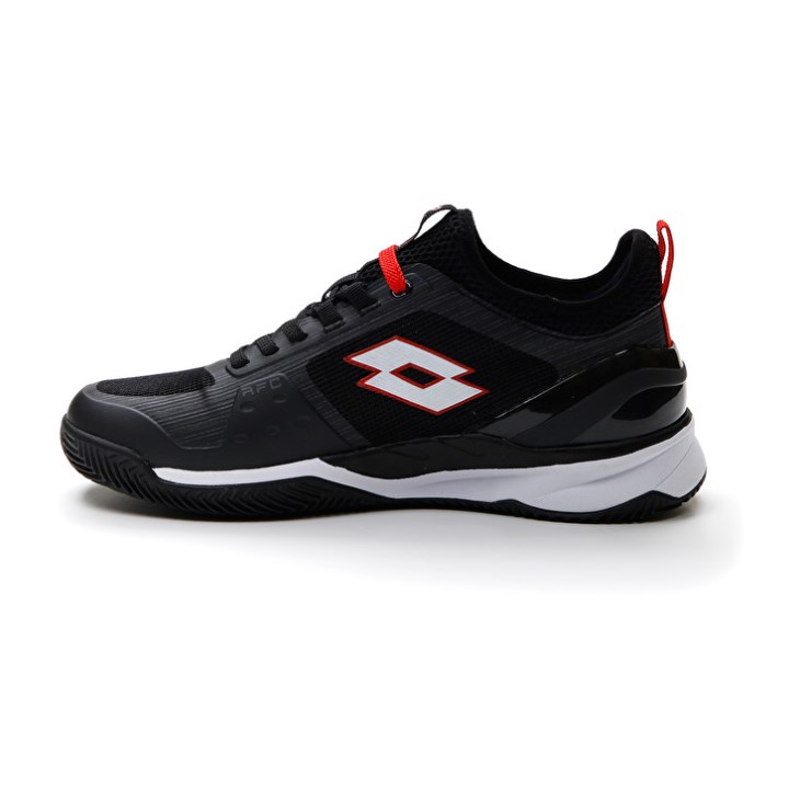 Men Lotto Mirage 200 CLY Tennis Shoes Black / White / Red | KO163556O4