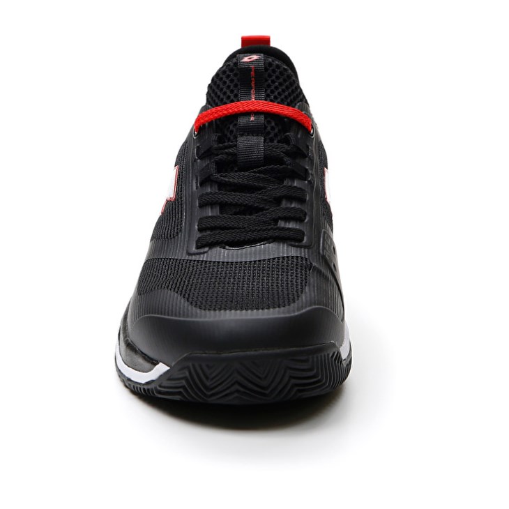 Men Lotto Mirage 200 CLY Tennis Shoes Black / White / Red | KO163556O4
