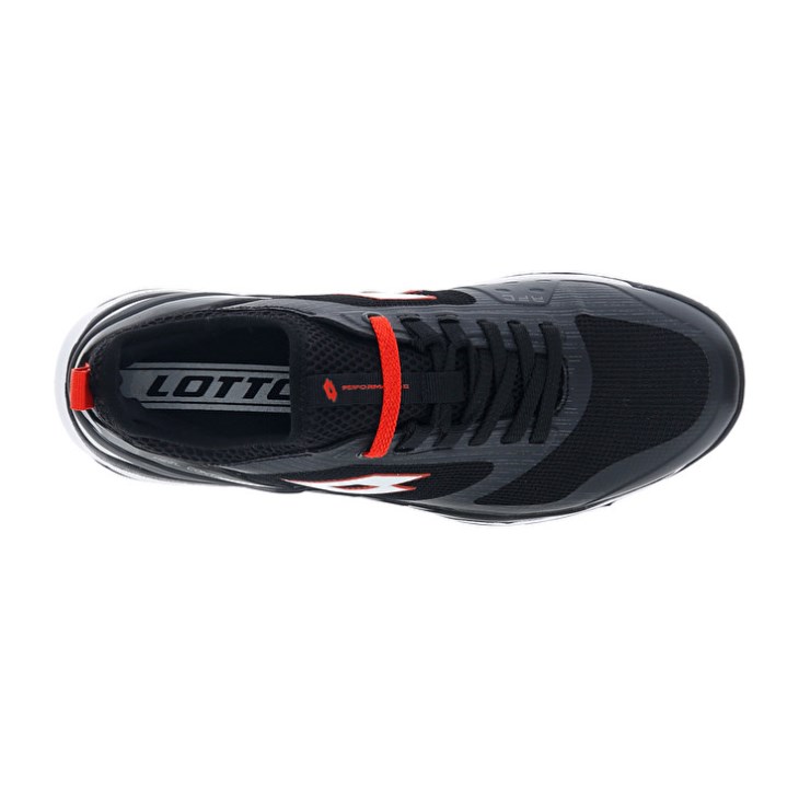 Men Lotto Mirage 200 CLY Tennis Shoes Black / White / Red | KO163556O4