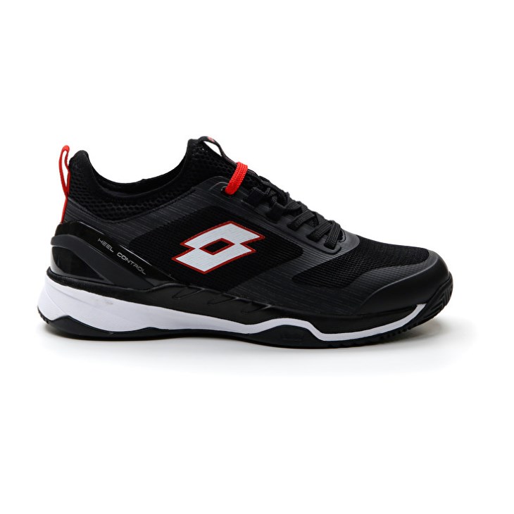 Men Lotto Mirage 200 CLY Tennis Shoes Black / White / Red | KO163556O4