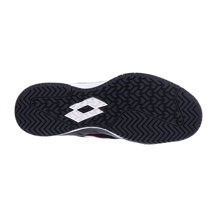 Men Lotto Mirage 200 SPD Tennis Shoes Black / White / Red | ON633453F2