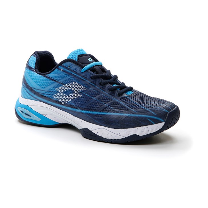 Men Lotto Mirage 300 SPD Tennis Shoes Navy Blue / White / Blue | VL048634L3