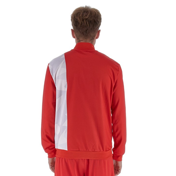 Men Lotto Monza 23 Pre Gara FZ Sweatshirt Red / White | IL889818A6