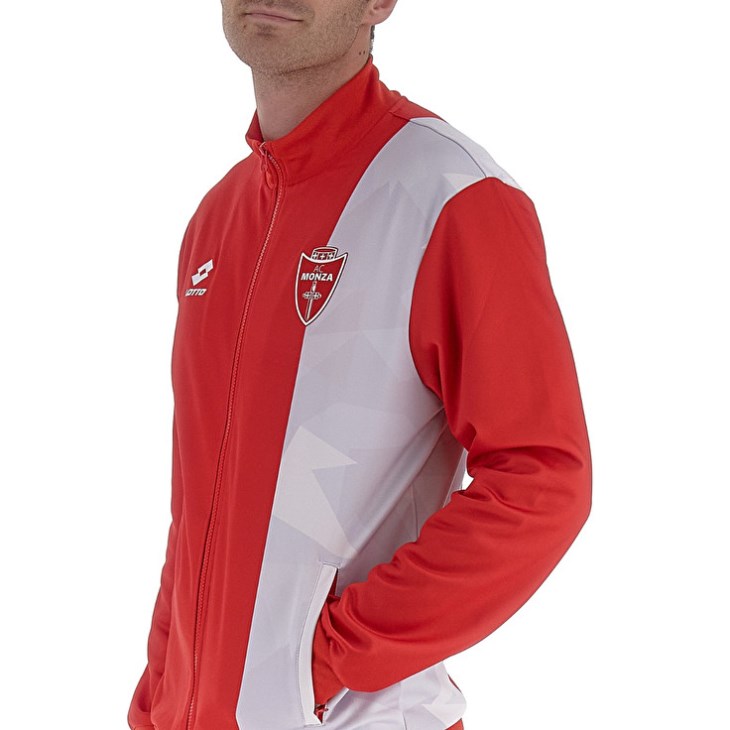 Men Lotto Monza 23 Pre Gara FZ Sweatshirt Red / White | IL889818A6