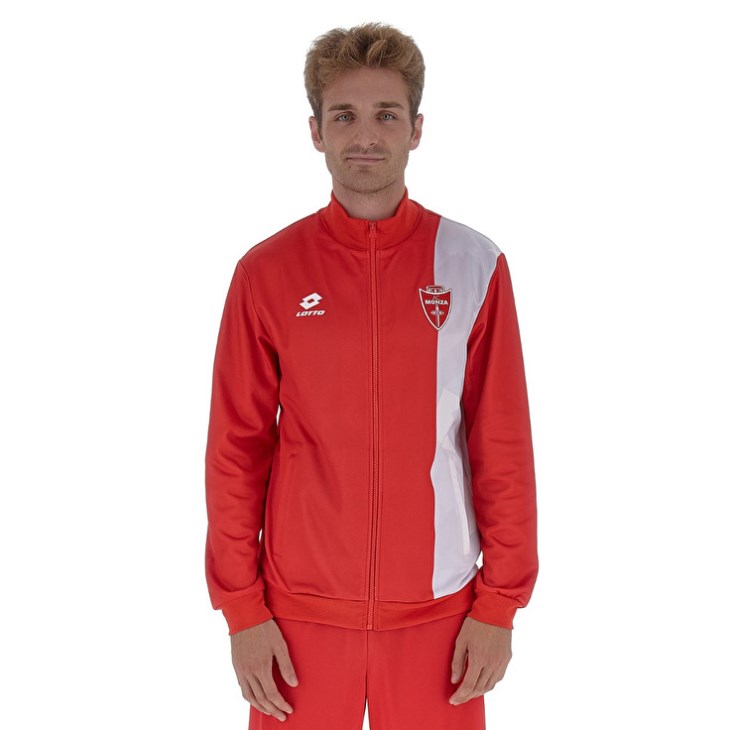 Men Lotto Monza 23 Pre Gara FZ Sweatshirt Red / White | IL889818A6